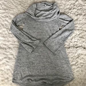 Grey Bell Sleeve Cowl Neck Sweater Dress - Size M